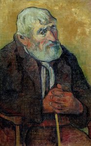 Portret van een oude man met een stok, 1889-90